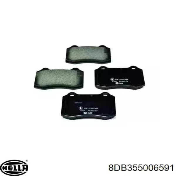 Задние тормозные колодки 8DB355006591 HELLA