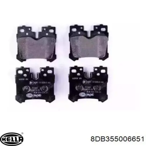 Колодки дисковые  HELLA 8DB355006651 цена, от 26.80 USD