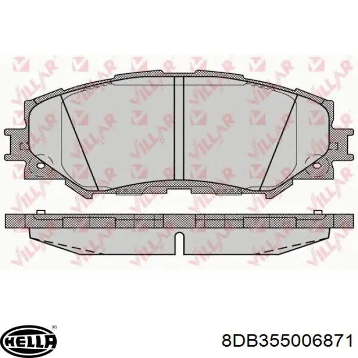 Купить 8DB355006871 HELLA Колодки тормозные
