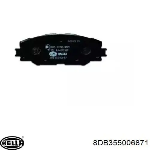 Передние тормозные колодки 8DB355006871 HELLA