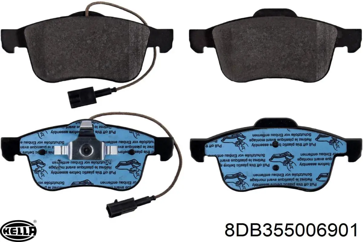 Передние тормозные колодки 8DB355006901 HELLA