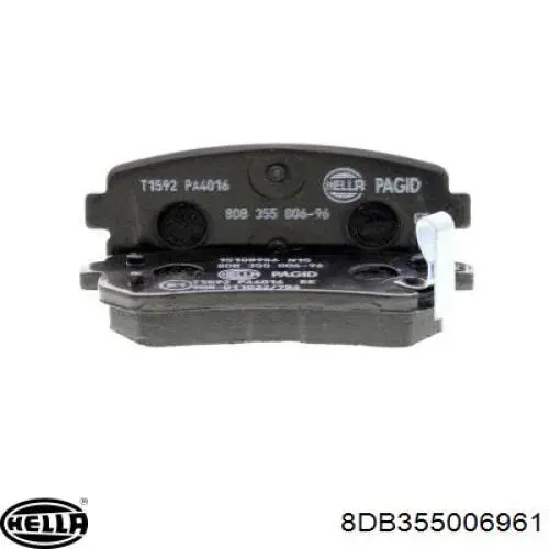 Задние тормозные колодки 8DB355006961 HELLA