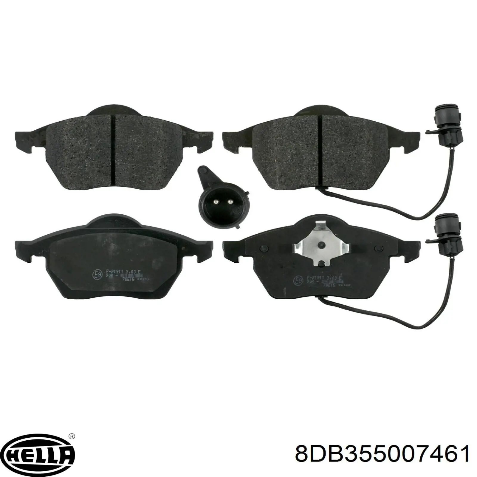 Купить 8DB355007461 HELLA Колодки тормозные