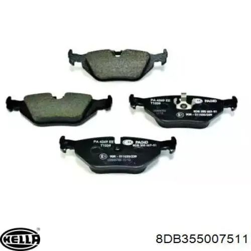 Колодки дисковые  HELLA 8DB355007511 цена, от 26.13 USD