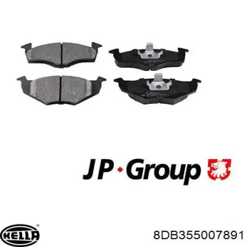Купить 8DB355007891 HELLA Колодки тормозные