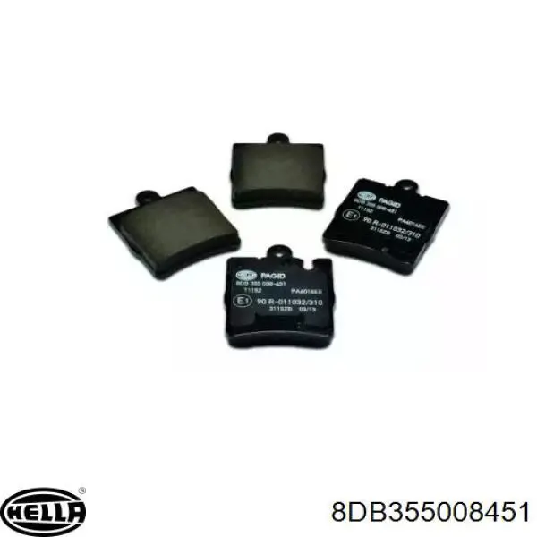 Задние тормозные колодки 8DB355008451 HELLA