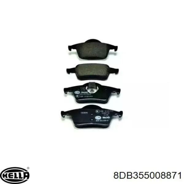 Колодки дисковые  HELLA 8DB355008871 цена, от 23.06 USD