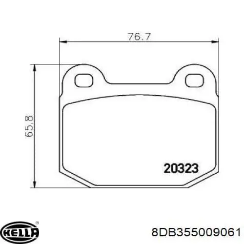 Передние тормозные колодки B117J0084S Lotus