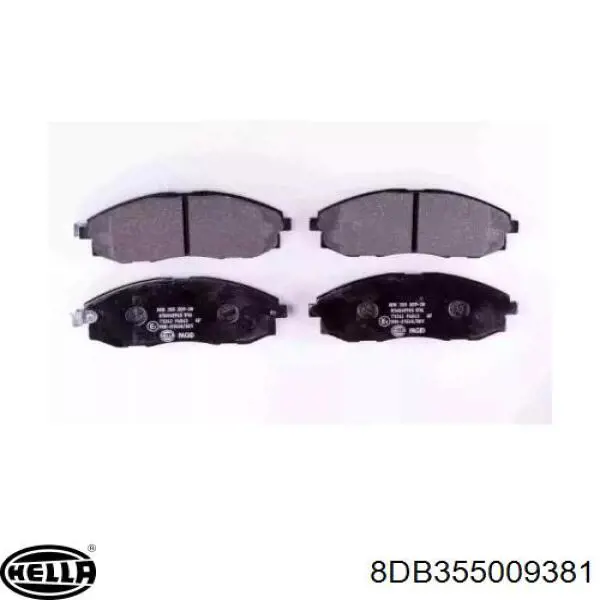 Купить 8DB355009381 HELLA Колодки тормозные