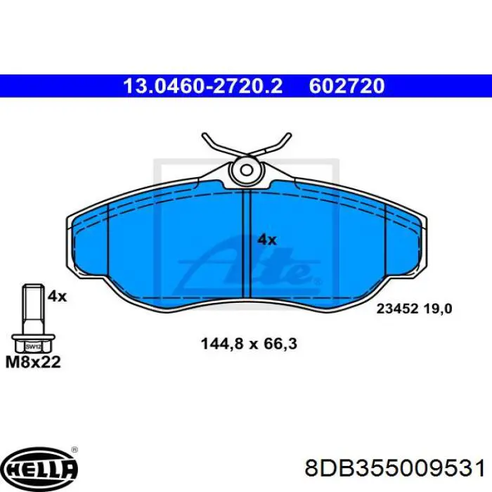 Передние тормозные колодки P44008N Brembo