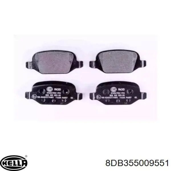 Задние тормозные колодки 8DB355009551 HELLA