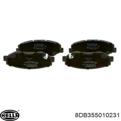 Передние тормозные колодки 8DB355010231 HELLA