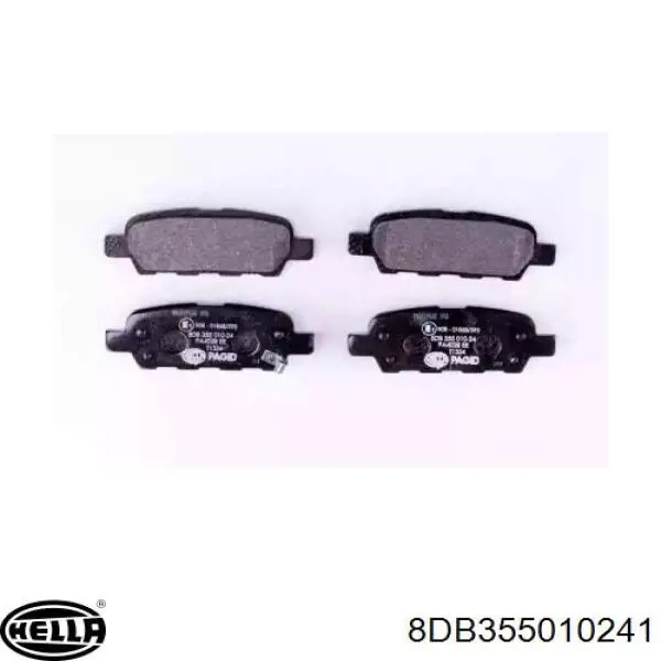 Купить 8DB355010241 HELLA Колодки тормозные задние, дисковые