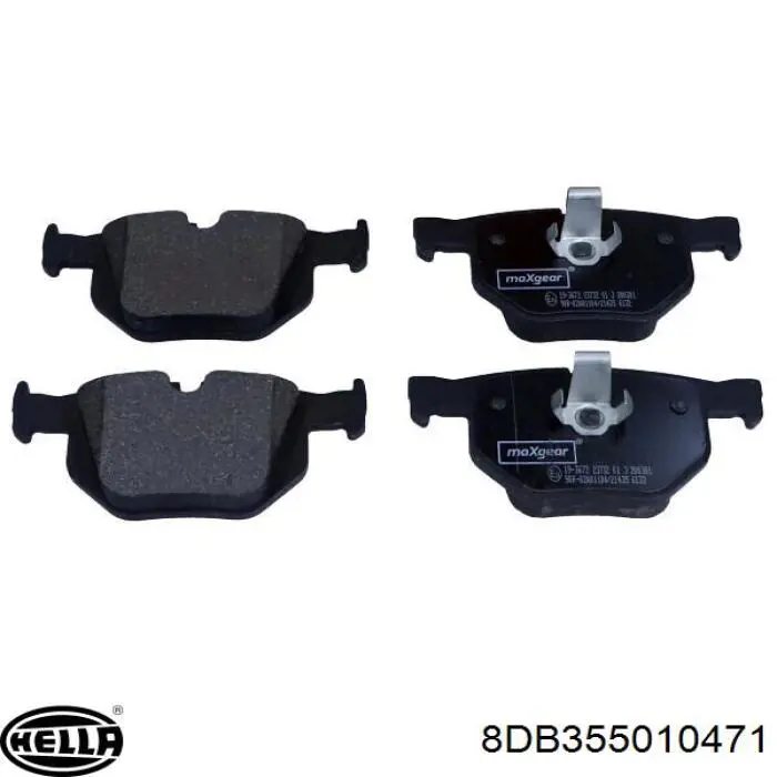 Купить 8DB355010471 HELLA Колодки тормозные задние, дисковые