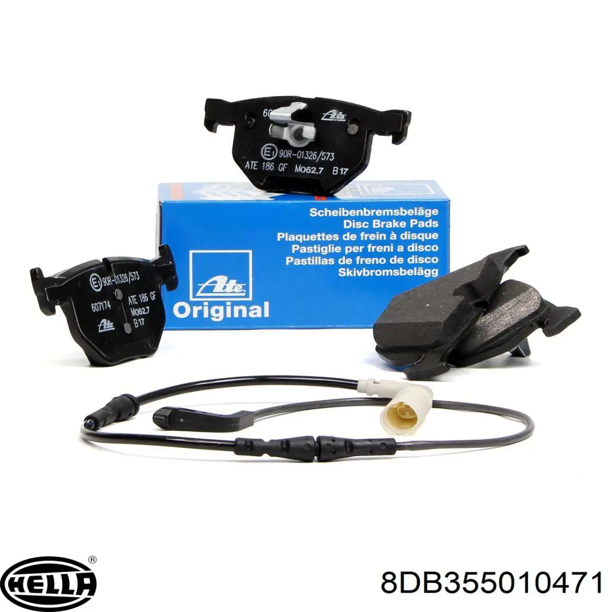 Задние тормозные колодки 8DB355010471 HELLA