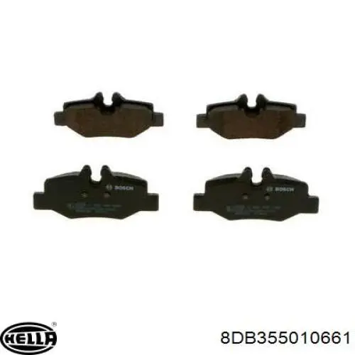 Задние тормозные колодки 8DB355010661 HELLA