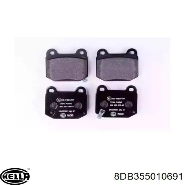 Задние тормозные колодки 8DB355010691 HELLA