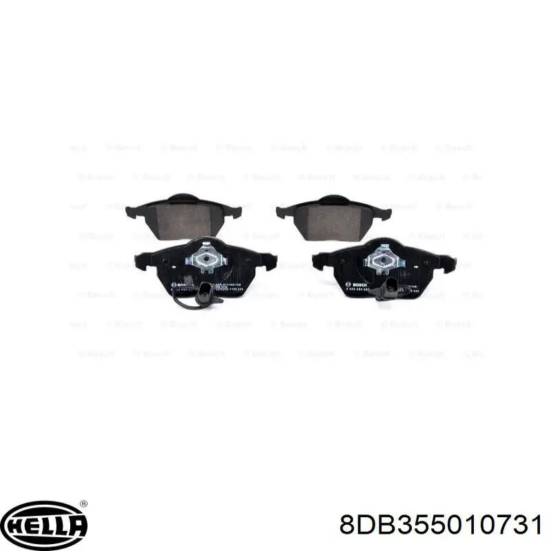 Передние тормозные колодки 8DB355010731 HELLA