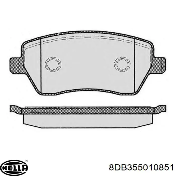 Передние тормозные колодки 8DB355010851 HELLA