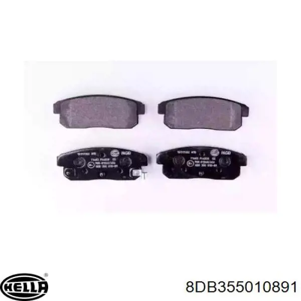 Задние тормозные колодки 8DB355010891 HELLA