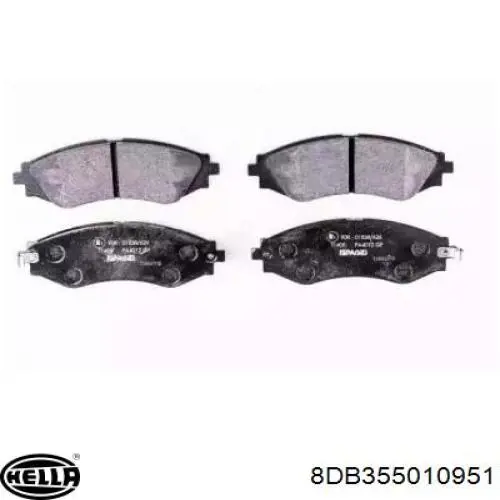 Передние тормозные колодки 8DB355010951 HELLA