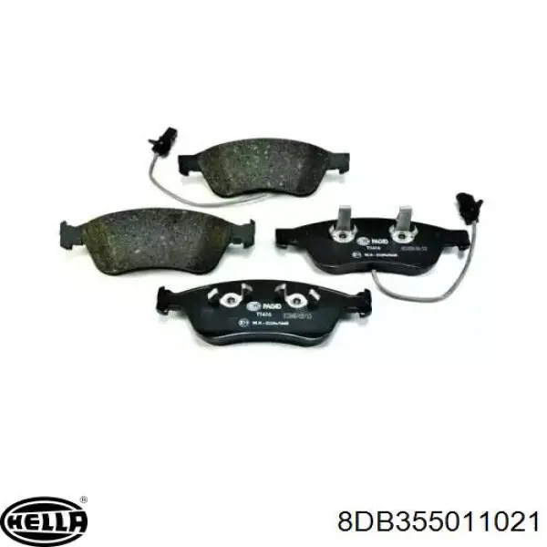 Передние тормозные колодки 8DB355011021 HELLA