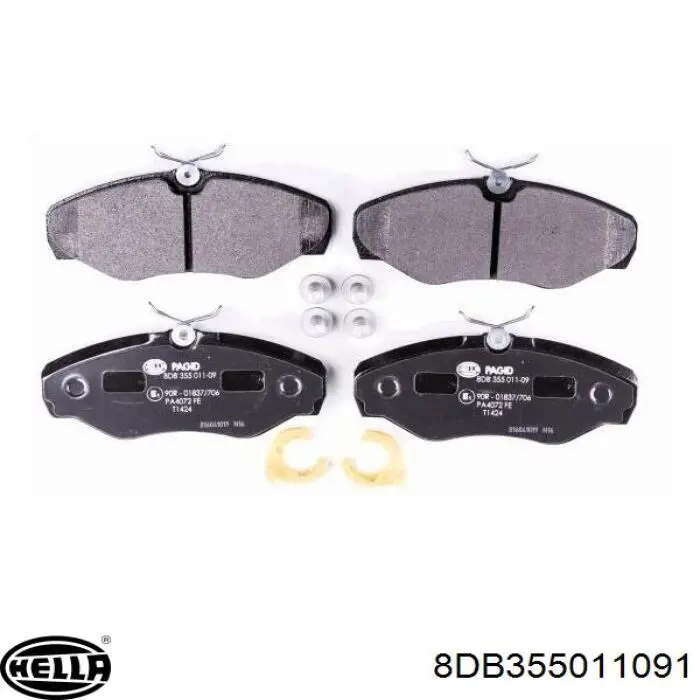 Купить 8DB355011091 HELLA Колодки тормозные