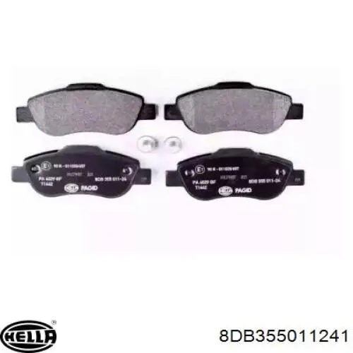 Передние тормозные колодки 8DB355011241 HELLA