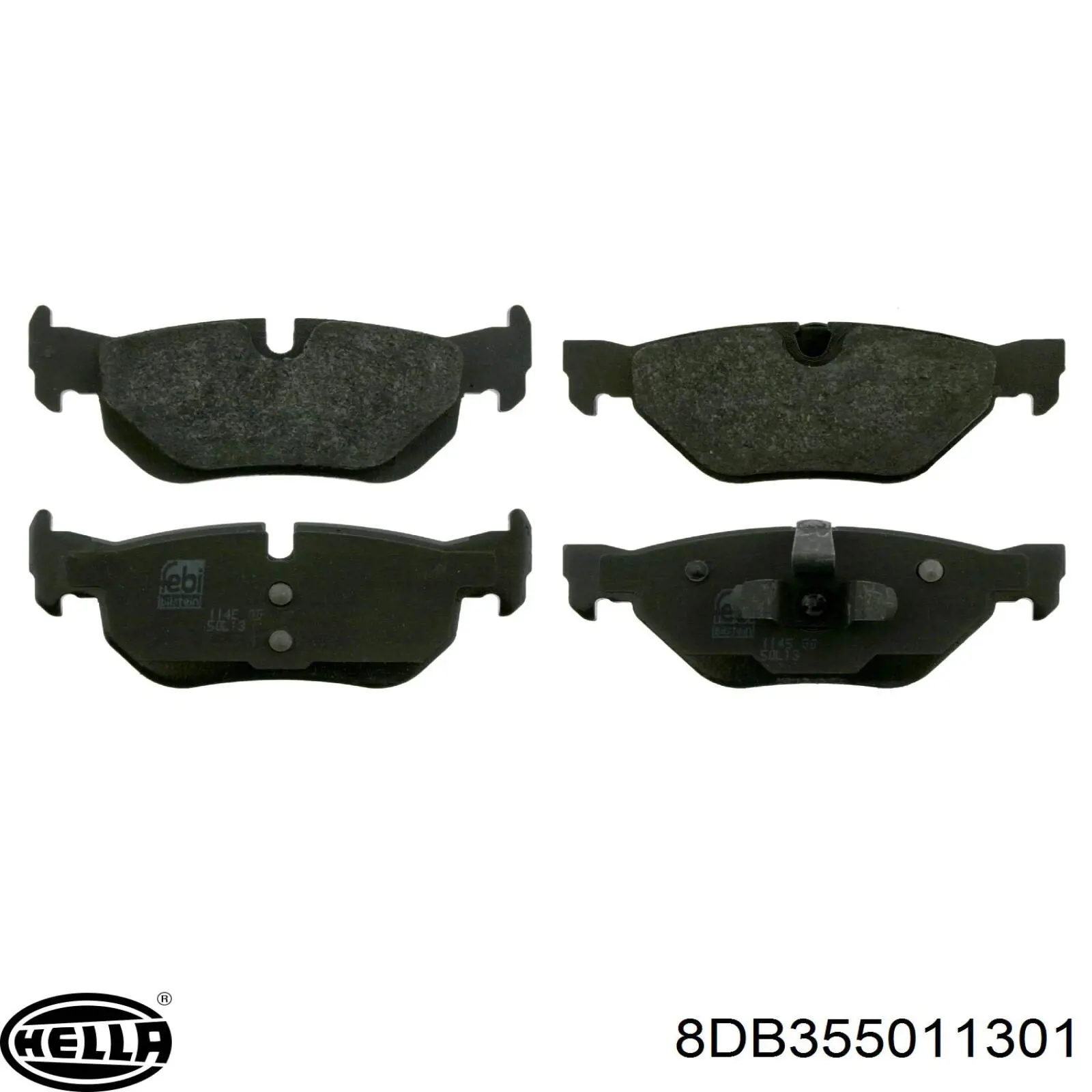 Купить 8DB355011301 HELLA Колодки тормозные задние, дисковые