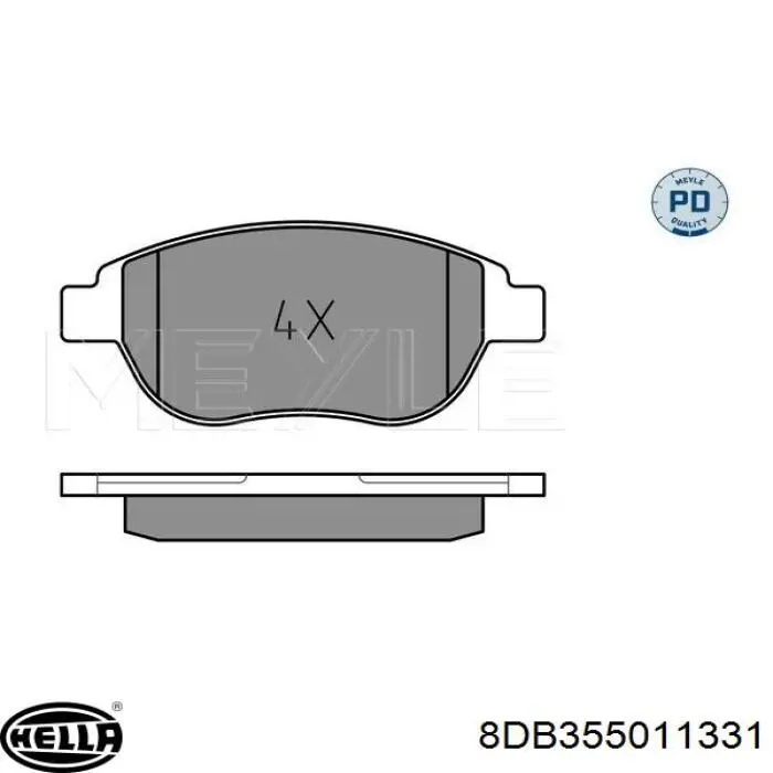 Передние тормозные колодки BPD1475 Jurid/Bendix