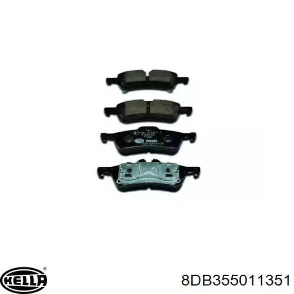 Задние тормозные колодки 8DB355011351 HELLA