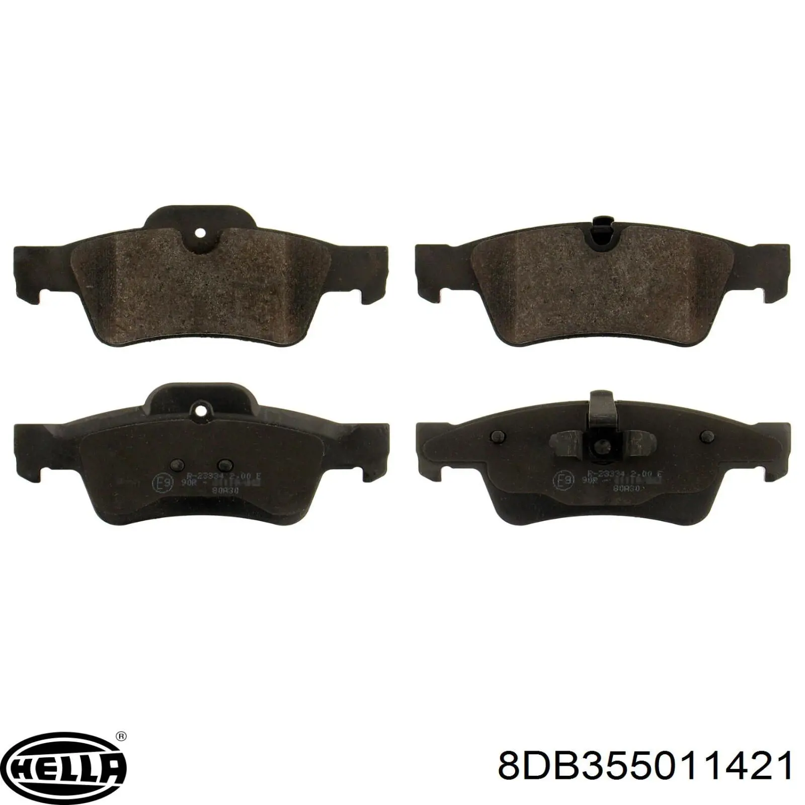 Задние тормозные колодки 8DB355011421 HELLA