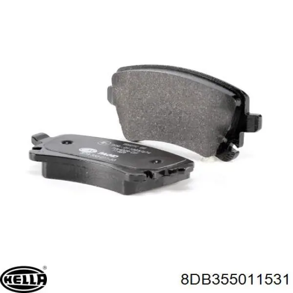 Купить 8DB355011531 HELLA Колодки тормозные задние, дисковые