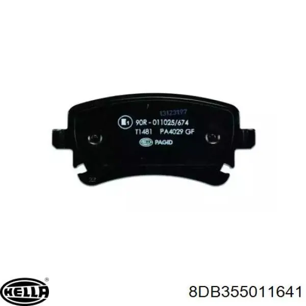 Задние тормозные колодки 8DB355011641 HELLA