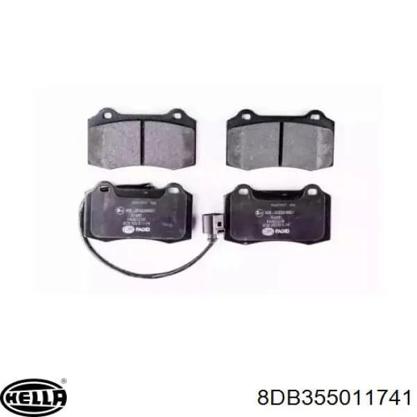 Передние тормозные колодки 8DB355011741 HELLA