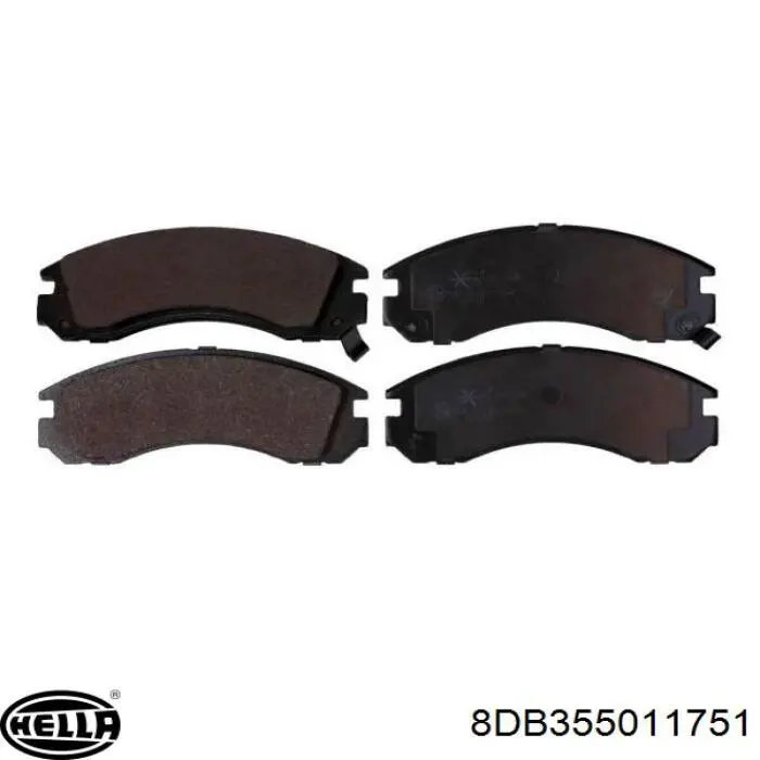 Передние тормозные колодки 8DB355011751 HELLA