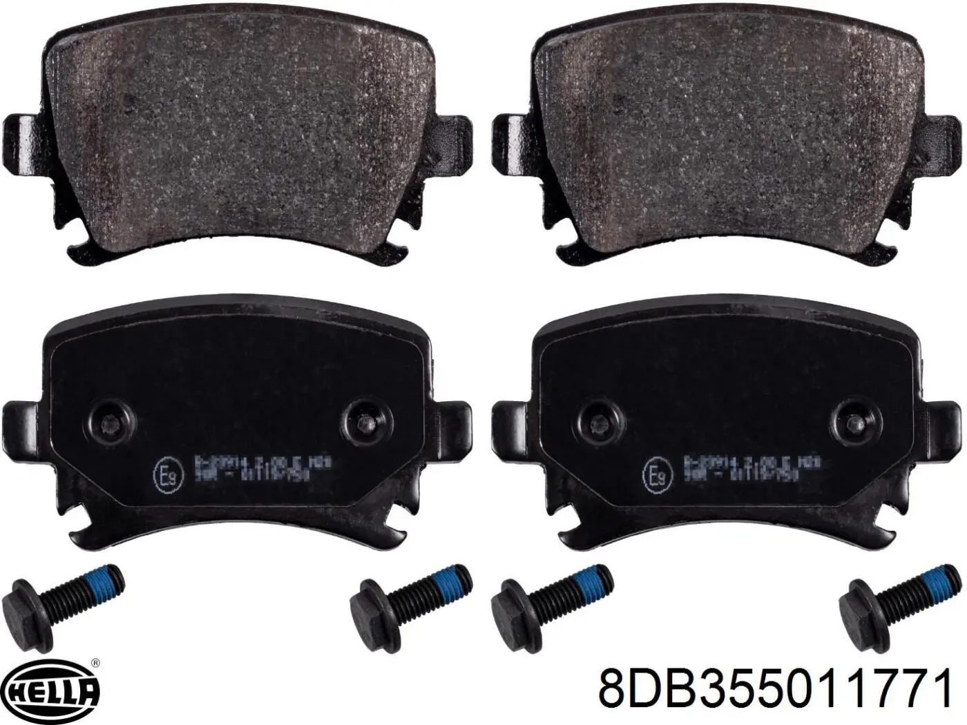 Купить 8DB355011771 HELLA Колодки тормозные задние, дисковые