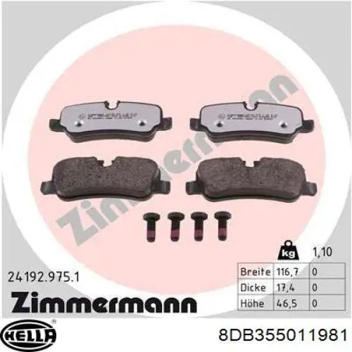 Задние тормозные колодки QP6292C Quaro