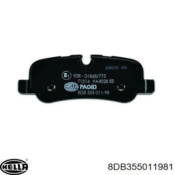 Купить 8DB355011981 HELLA Колодки тормозные задние, дисковые