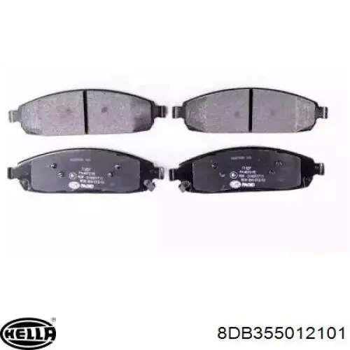 Передние тормозные колодки 8DB355012101 HELLA