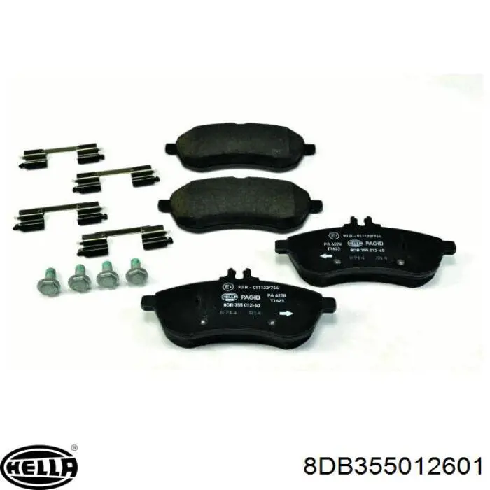 Купить 8DB355012601 HELLA Колодки тормозные