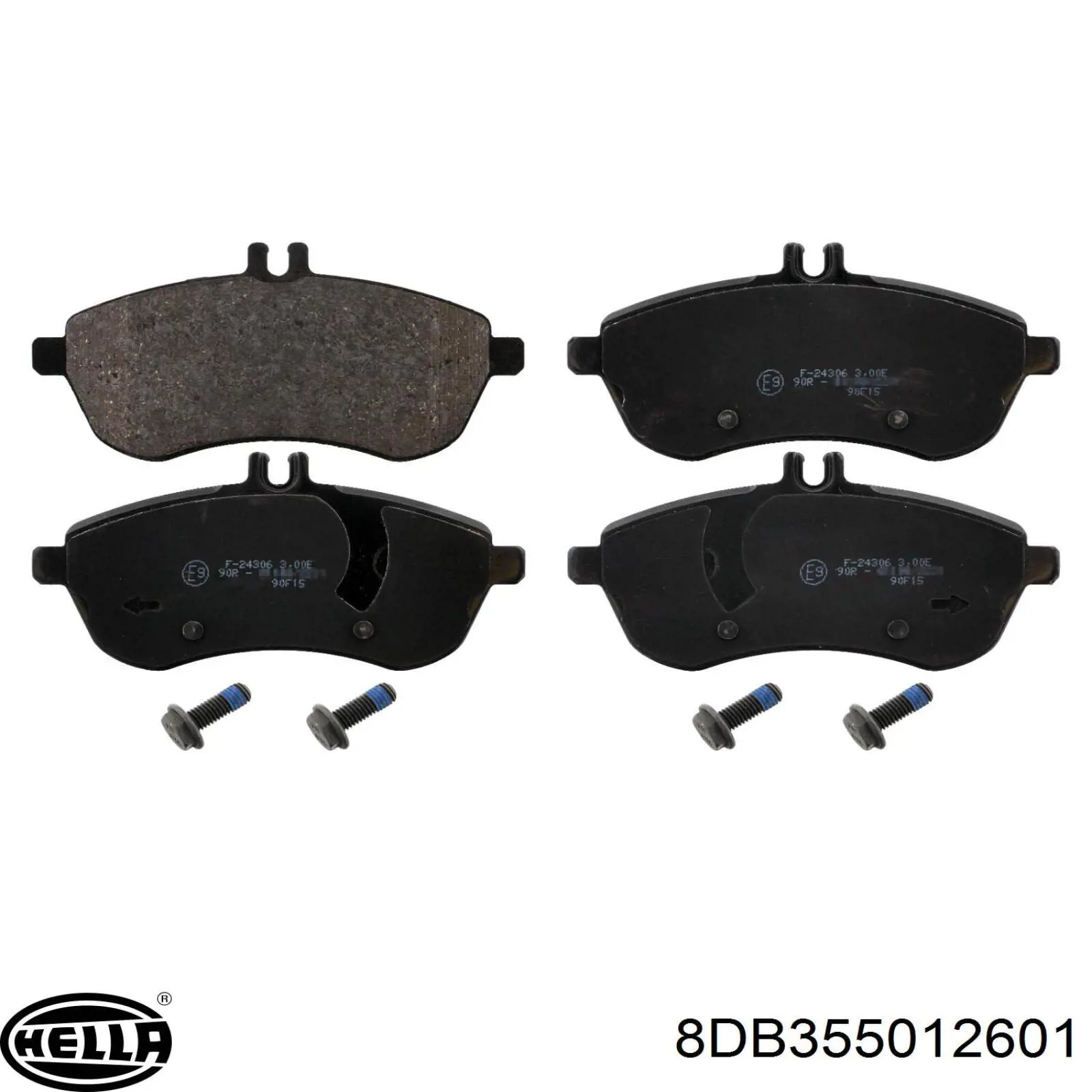 Передние тормозные колодки 8DB355012601 HELLA