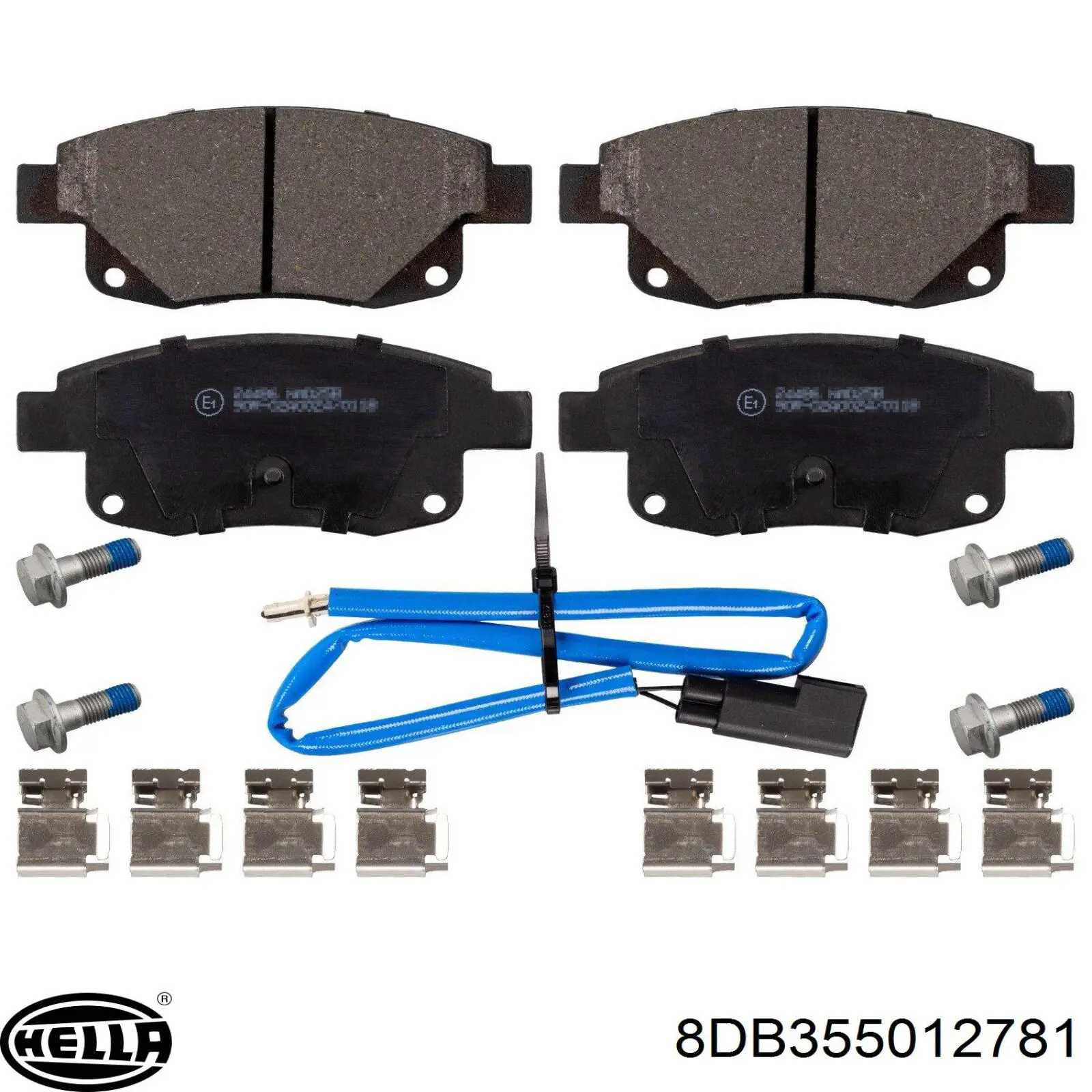 Купить 8DB355012781 HELLA Колодки тормозные задние, дисковые