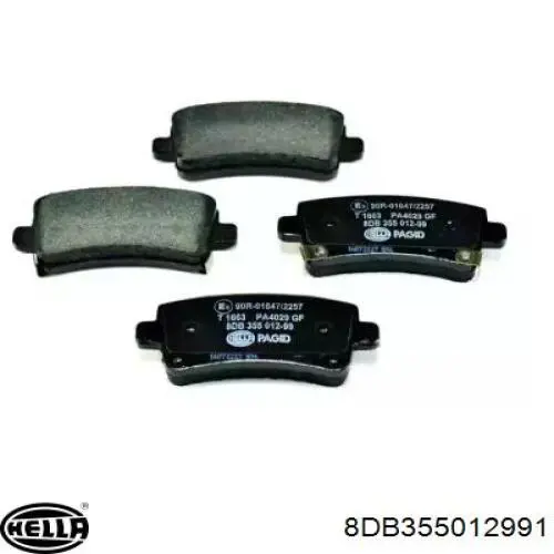 Задние тормозные колодки 8DB355012991 HELLA