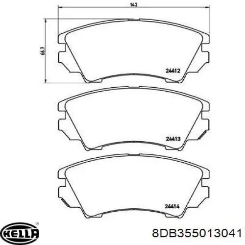 Колодки HELLA 8DB355013041 цена, от 49.75 USD