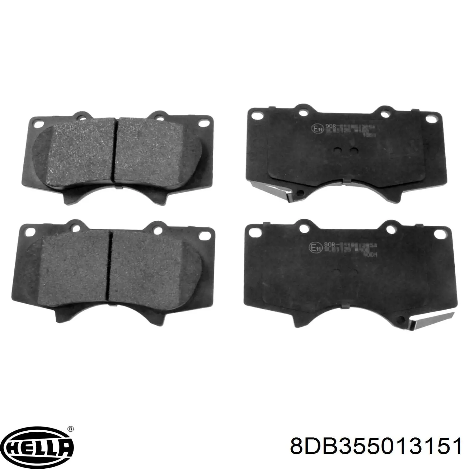 Купить 8DB355013151 HELLA Колодки тормозные