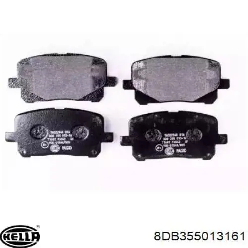 Передние тормозные колодки 8DB355013161 HELLA