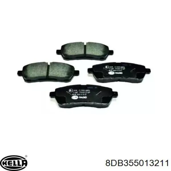 Передние тормозные колодки 8DB355013211 HELLA