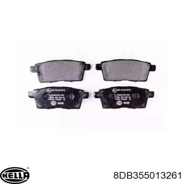 Задние тормозные колодки 8DB355013261 HELLA