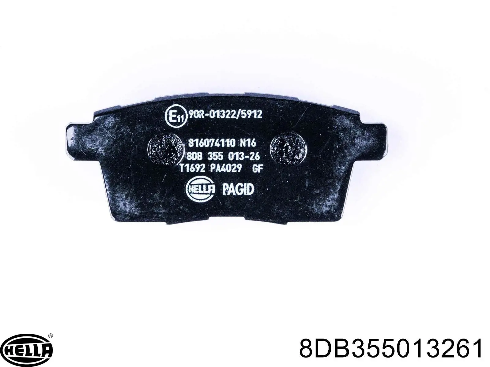 Купить 8DB355013261 HELLA Колодки тормозные задние, дисковые